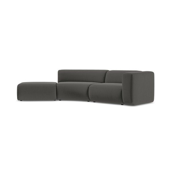 Pilkos spalvos iš velveto gultas (su kairiuoju kampu) Ekahi – Makamii-image-3
