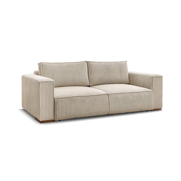 Šviesiai rudos spalvos iš kordinio velveto sulankstoma/su sandėliavimo vieta sofa 244 cm Chelsea – Bobochic Paris-image-3
