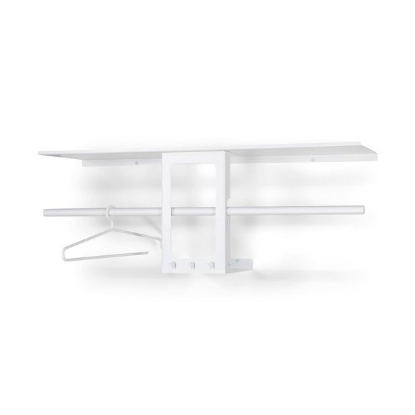 Baltos spalvos iš plieno sieninė lentyna su lentyna 100 cm Luno Small – Spinder Design-image-3