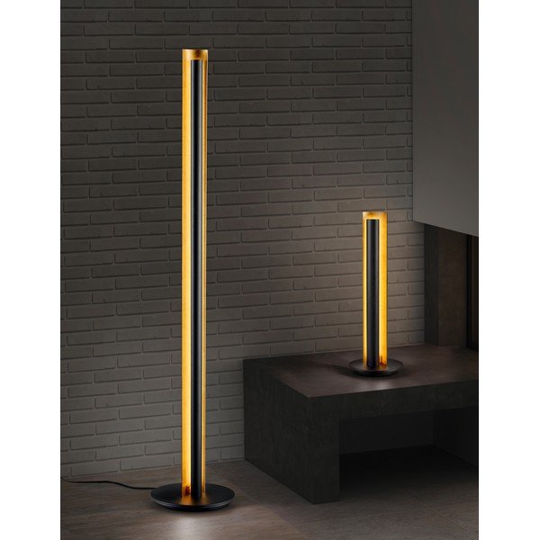 Juodos spalvos pastatomas šviestuvas LED su pritemdymo funkcija (aukštis 142,5 cm) Texel – Trio-image-2