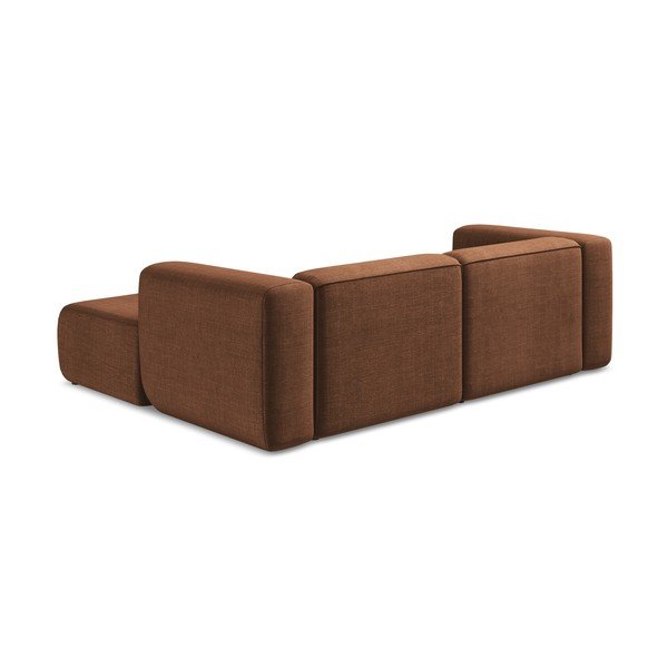 Terakotos spalvos kampinė sofa (su dešiniuoju kampu/su gultu) Ekahi – Makamii-image-4
