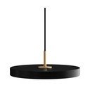 Kabantis šviestuvas juodos spalvos LED ø 31 cm su metaliniu gaubtu Asteria Mini – UMAGE