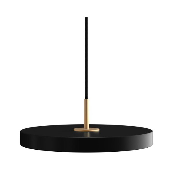 Kabantis šviestuvas juodos spalvos LED ø 31 cm su metaliniu gaubtu Asteria Mini – UMAGE