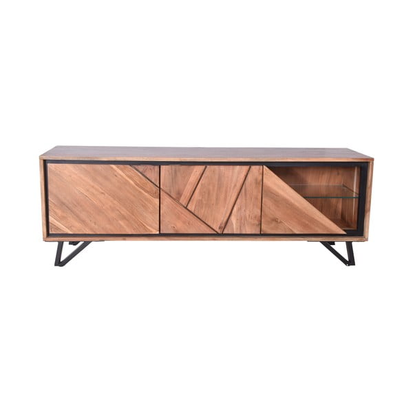 Natūralios spalvos iš akacijos masyvo TV spintelė 150x51x40 cm Ambala – Interia Home & Living