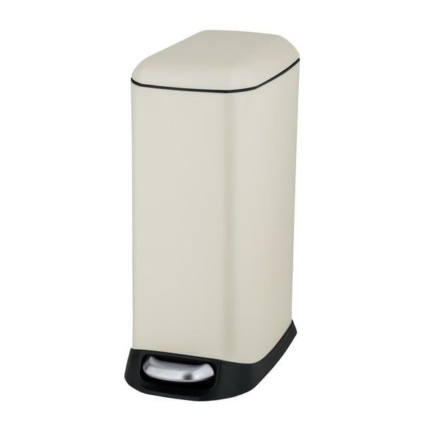 Kreminės spalvos iš plieno šiukšliadėžė su pedalu 20 l Design – Wenko