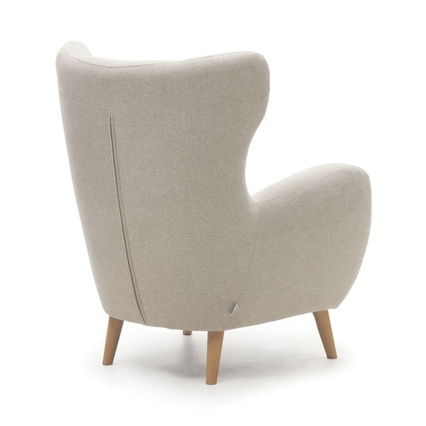 Krėslas smėlio spalvos su atlošu Patio – Kave Home-image-4