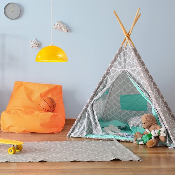 Vaikiškas šviestuvas ochros spalvos ø 30 cm su stiklo gaubtu Day & Night – LAMKUR-image-3