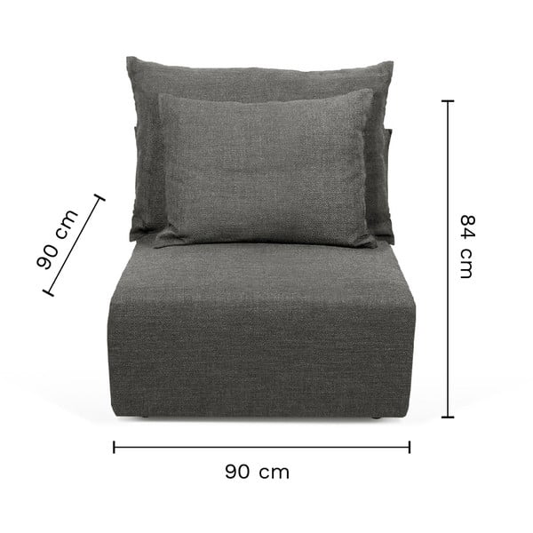 Kreminės spalvos sofos modulis (centrinė dalis) Dune - TemaHome-image-3