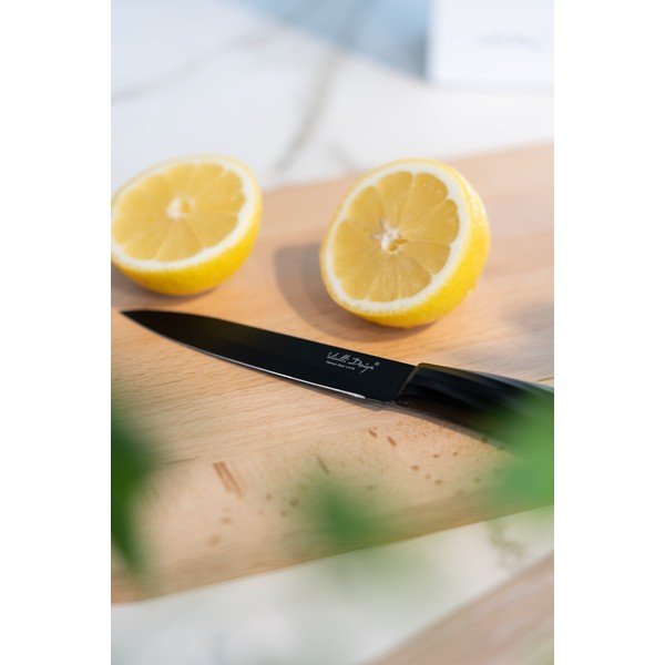 Sada 5 nožů v černém držáku Vialli Design Caro-image-3