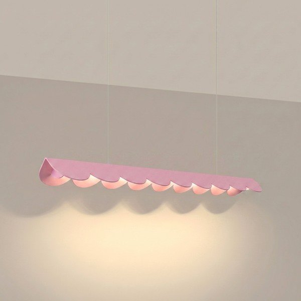Rožinės spalvos iš aliuminio kabantis šviestuvas LED BISCUIT – Thoro-image-1