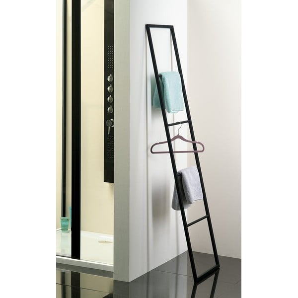 Dekoratyvinės kopėčios rankšluosčiams džiovinti matinės juodos spalvos Ska – Sapho-image-1