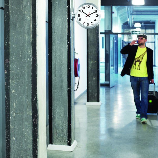 Baltas laikrodis Dabartinis laikas Dvipusis-image-1