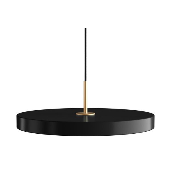 Kabantis šviestuvas juodos spalvos LED ø 43 cm su metaliniu gaubtu Asteria Medium – UMAGE
