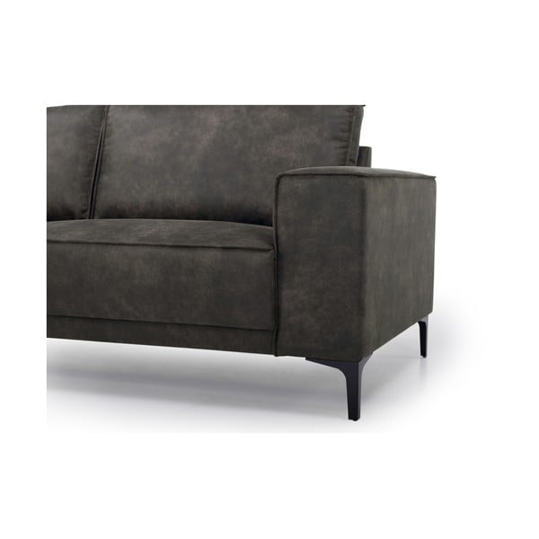 Iš dirbtinės odos kampinė sofa antracito spalvos (su kairiuoju kampu) Copenhagen – Scandic-image-1