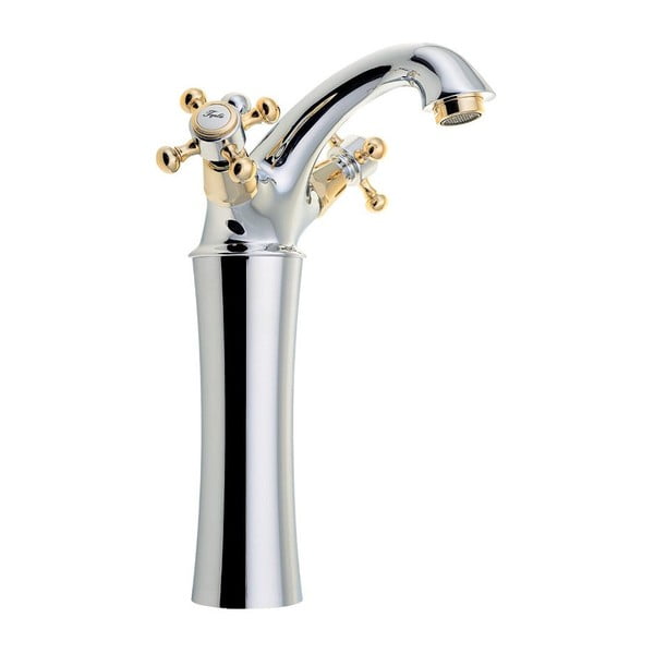 Kriauklei čiaupas blizgios sidabrinės spalvos/auksinės spalvos stovimas Antea – Sapho