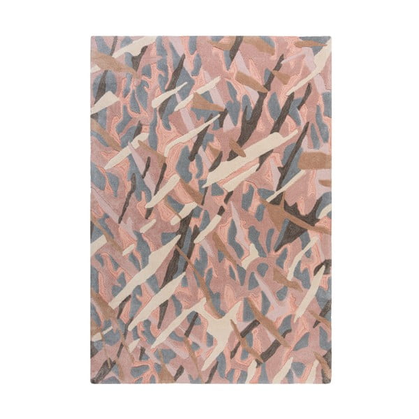 Pilkos ir rožinės spalvos kilimas Flair Rugs Bark, 160 x 230 cm