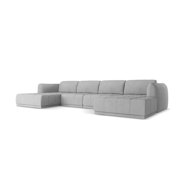 Šviesiai pilkos spalvos kampinė sofa Hoku – Makamii-image-3