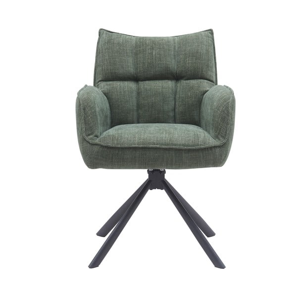 Žalios spalvos iš audinio valgomojo kėdžių komplektas 2 vnt. Marilla – Unique Furniture-image-3
