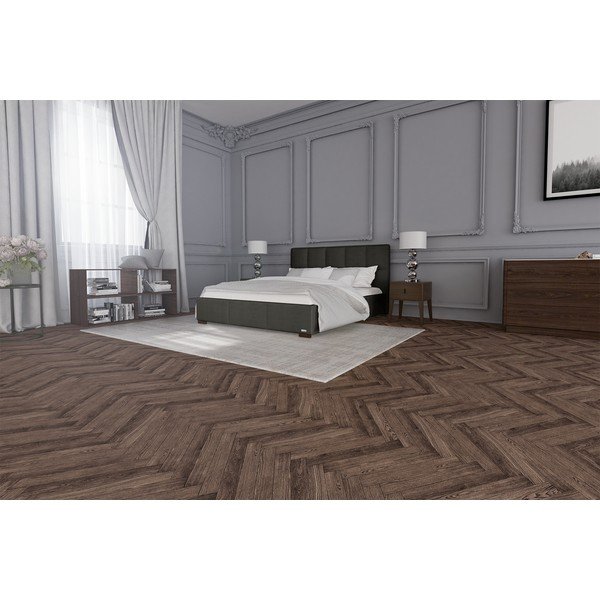 Rudai pilkos spalvos dvigulė lova Guy Laroche Home Allure, 180 x 200 cm-image-3