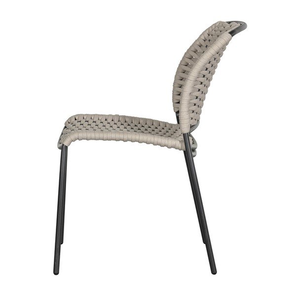 Metalinės sodo kėdės juodos spalvos/smėlio spalvos 2 vnt. Taku – Exotan-image-3