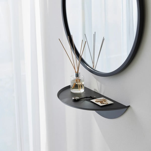 Iš metalo sieninė lentyna juodos spalvos 40 cm Tower – YAMAZAKI-image-1