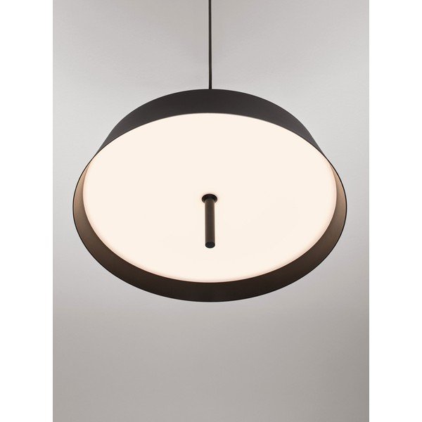 Matinės juodos spalvos iš aliuminio kabantis šviestuvas LED su pritemdymo funkcija ø 45 cm Velio – Nova Luce-image-1