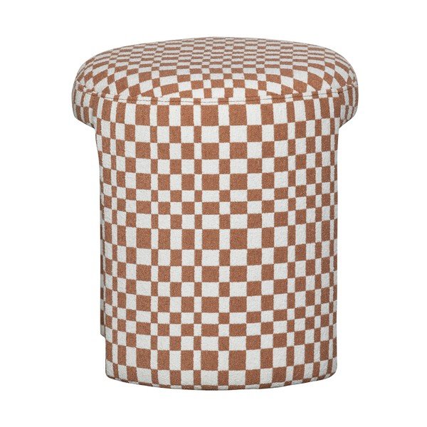 Oranžinės spalvos taburetė iš audinio  Charlie – WOOOD-image-3