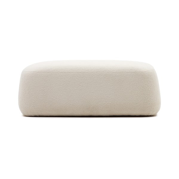 Pufas kreminės spalvos iš boucle Martina – Kave Home-image-2