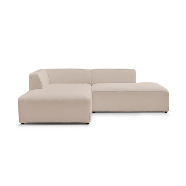 Smėlio spalvos iš boucle modulinė kampinė sofa (su kairiuoju kampu/„L“ formos) Megeve – Bobochic Paris