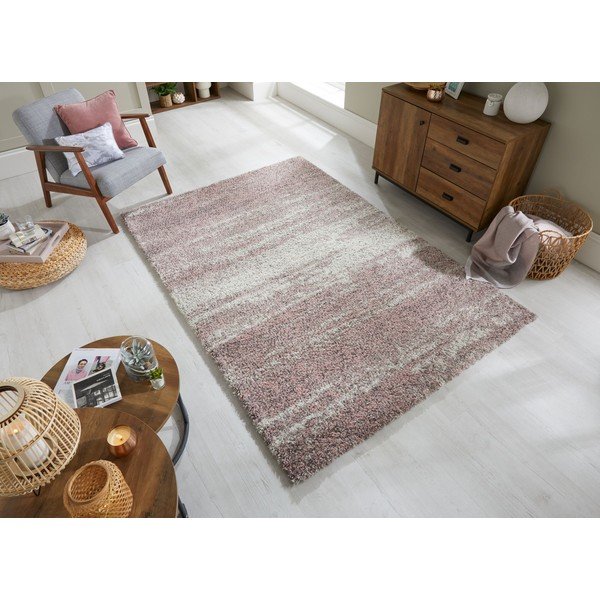 Pilkos ir rožinės spalvos kilimas Flair Rugs Reza, 120 x 170 cm-image-4