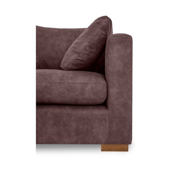 Iš dirbtinės odos kampinė sofa tamsiai rudos spalvos (su kairiuoju kampu) Hamburg – Scandic-image-4