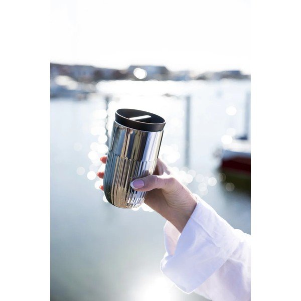 Sidabrinės spalvos iš nerūdijančio plieno termo puodelis 320 ml Tova – Sagaform-image-1