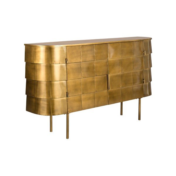 Auksinės spalvos iš metalo šoninė spintelė 117x70x26 cm Hanna – Dutchbone-image-2