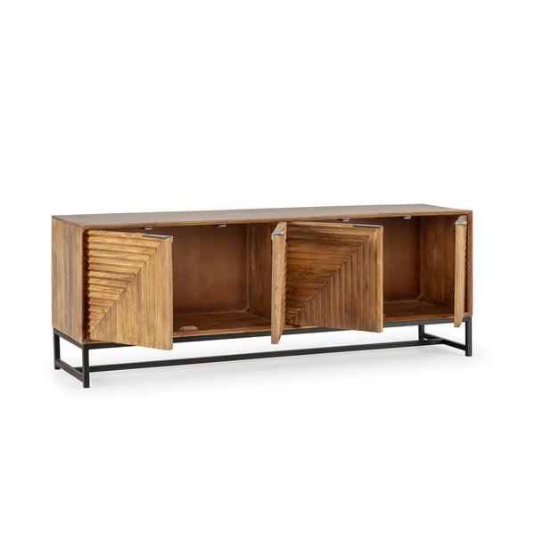 Natūralios spalvos iš mango masyvo TV spintelė 160x58x40 cm Nereida – MOME-image-3