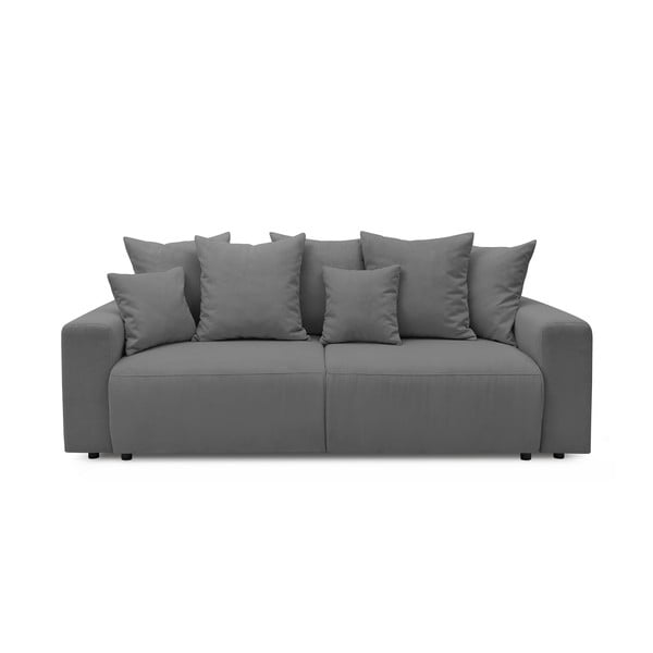 Pilka velvetinė sofa-lova Bobochic Paris Envy