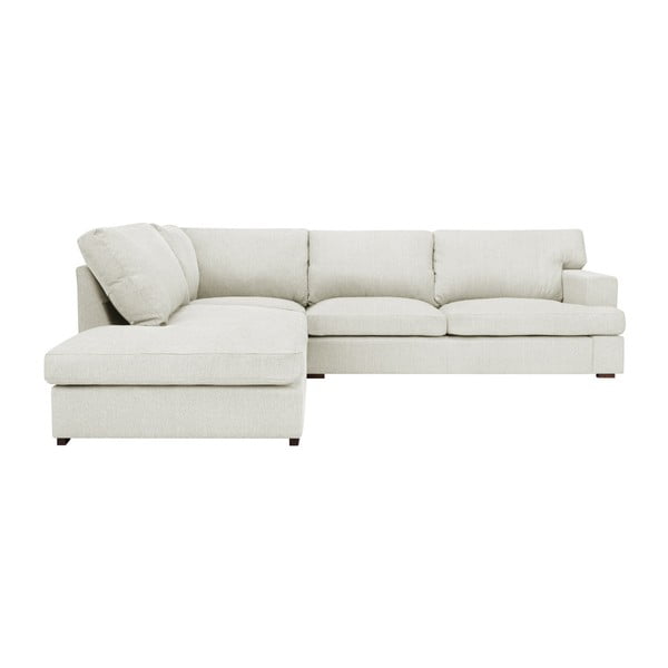 Kreminės ir baltos spalvos kampinė sofa "Windsor & Co Sofas Daphne", kairysis kampas