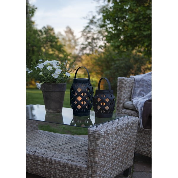 Juodas žibintas su liepsna Star Trading Flame Lantern, aukštis 16 cm-image-4