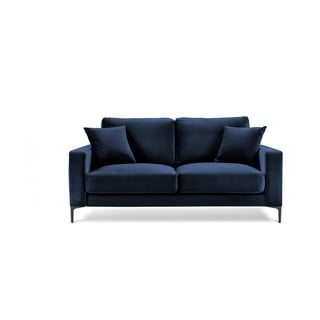 Tamsiai mėlyna aksominė sofa Kooko Home Harmony, 220 cm