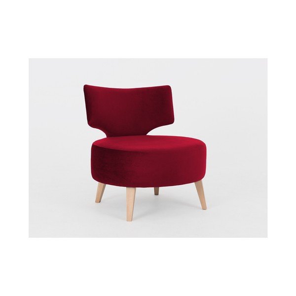 Tamsiai raudonos spalvos pasirinktinės formos fotelis "Flippin Armchair-image-1