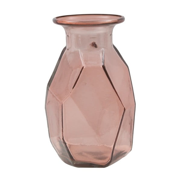 Rožinė perdirbto stiklo vaza Mauro Ferretti Ambra, ⌀ 9 cm