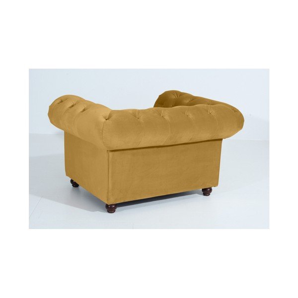 Geltonas "Max Winzer Orleans Velvet" fotelis-image-3