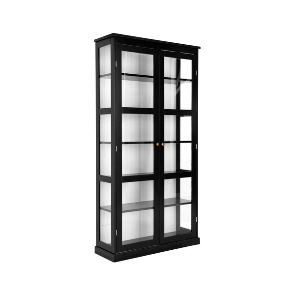 Juodos spalvos iš MDF plokštės vitrina 98x193x34 cm Wilma – Ellos Home