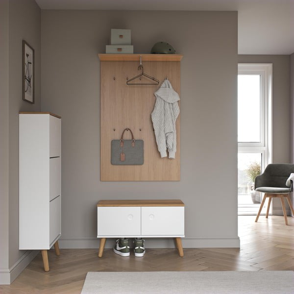 Sieninė kabykla natūralios spalvos iš ąžuolo Dot – Tenzo-image-1