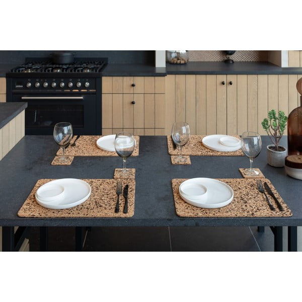 Padėkliukai natūralios spalvos iš kamštinio pluošto  4 vnt. Querco – ZicZac-image-1