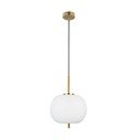 Baltos spalvos/žalvario spalvos iš stiklo kabantis šviestuvas ø 30 cm Lato – Nova Luce