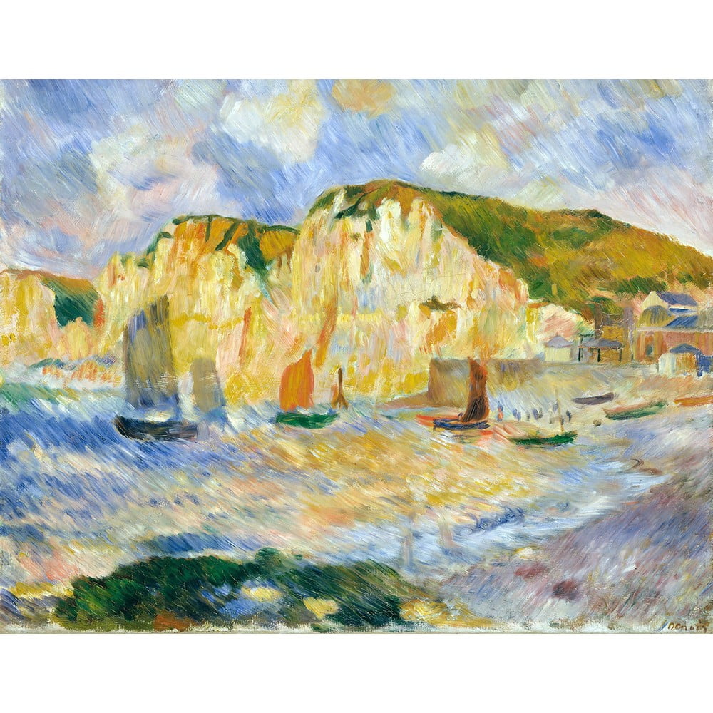 Auguste Renoir reprodukcija Sea and Cliffs, 90 x 70 cm