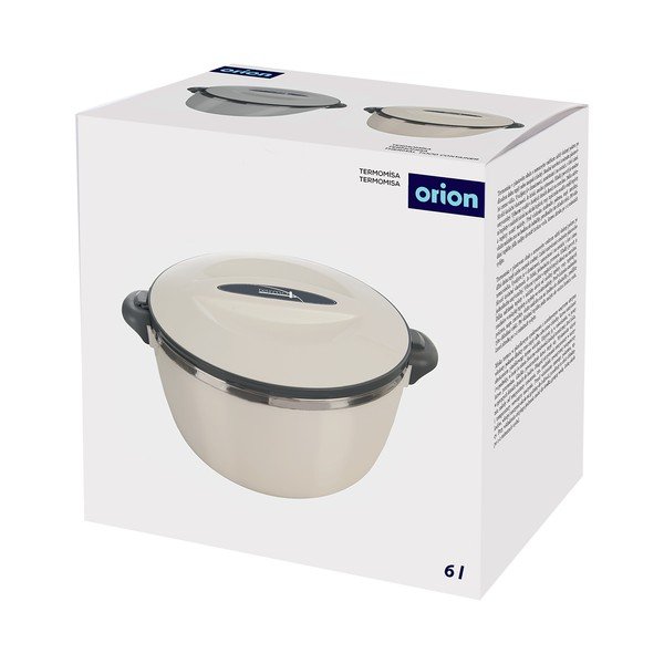 Kreminės spalvos maistui termosas 6 l Termo – Orion-image-4