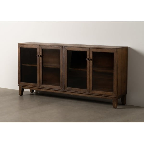 Rudos spalvos iš mango masyvo vitrina 180x87x35 cm Ravi – Ixia-image-1