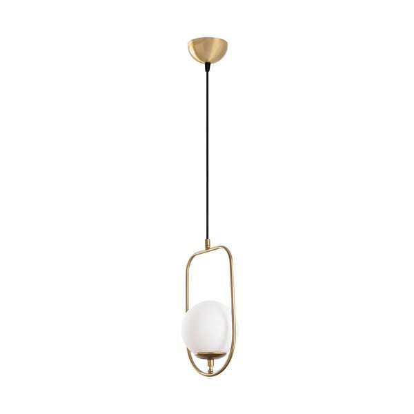 Kabantis šviestuvas auksinės spalvos su stiklo gaubtu Skew – Opviq lights