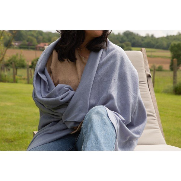 Mėlyna fleece tipo antklodė ir pledas 130x160 cm Riso – Tiseco Home Studio-image-1